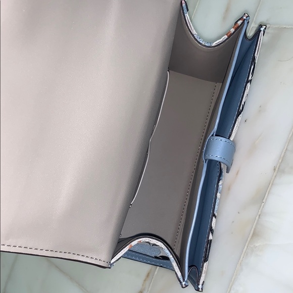 Kate Spade Mini Lovitt Floral jacquard crossbody Bag with jeweled buckle - Picture 8 of 9